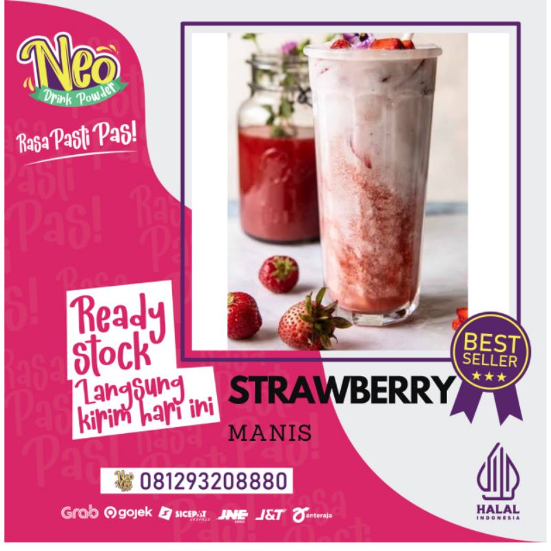 

Bubuk Minuman Rasa Strawberry 1 Kg/Strawberry Powder/Bubuk rasa Strawberry/Serbuk rasa Strawberry 1 Kg/Bubuk minuman rasa stroberi