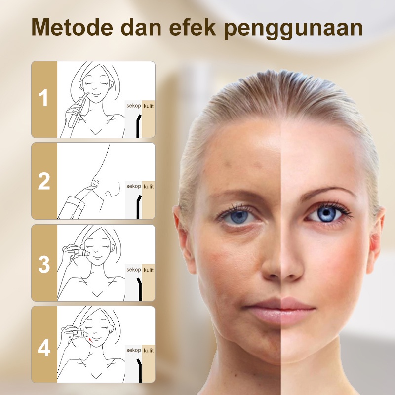 AmazeFan alat pembersih komedo elektrik wajah alat penyedot hidung blackhead remover USG komedo pengangkat jerawat pembersih