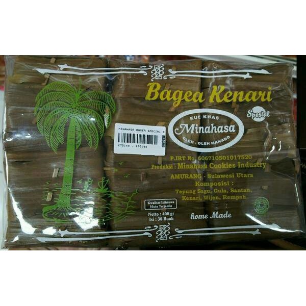 Minahasa Bagea Kenari Special Besar 400gr Oleh - Oleh Kue Khas Manado