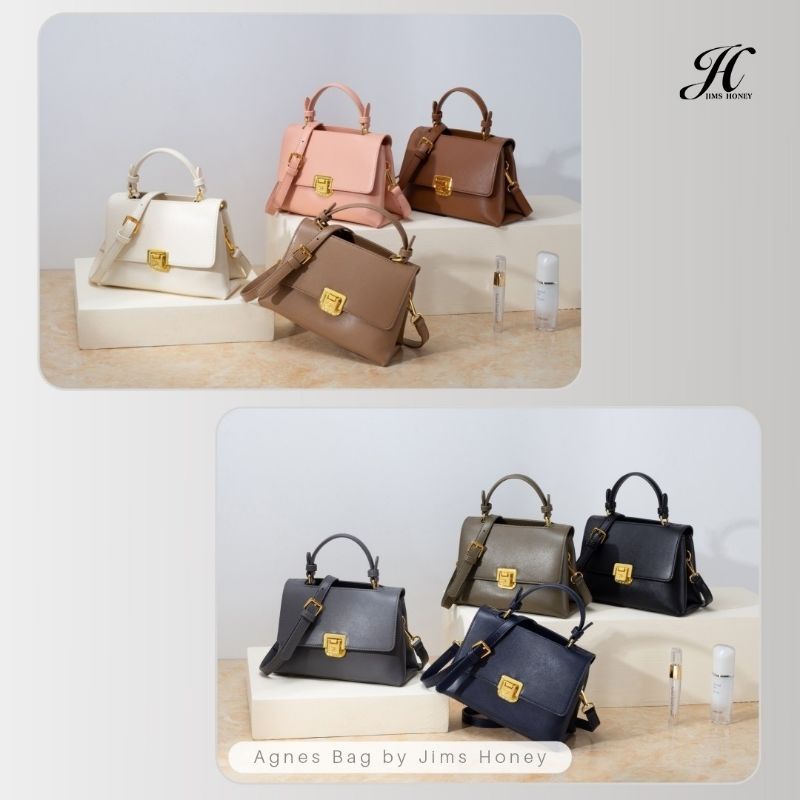 AGNES BAG JIMS HONEY ORI TAS BAHU SELEMPANG WANITA IMPOR FASHION CEWEK KOREA SLING HAND TOTE MURAH