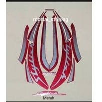 STIKER STRIPING LIS BODI HONDA SCOOPY Fl NEW 2019 2020 MERAH DOFF STANDAR