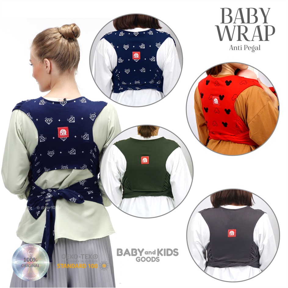 CIMOBABY Gendongan Bayi Depan Gendongan Bayi Samping Polos Motif Gendongan Anak Gendongan Kaos Geos BabyCimo