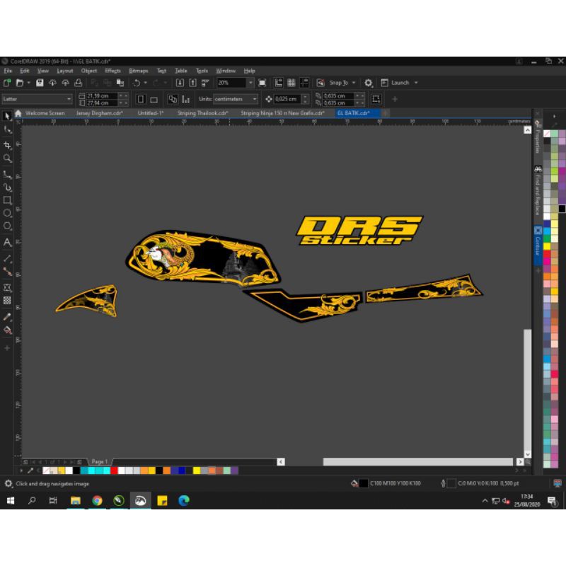 striping variasi gl pro gl herex motif wayang batik