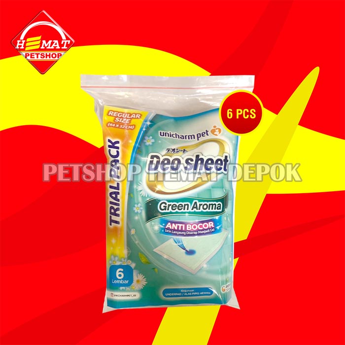 Deo-sheet Alas Pipis Poop anjing Perlak Hewan 6 pcs Repack