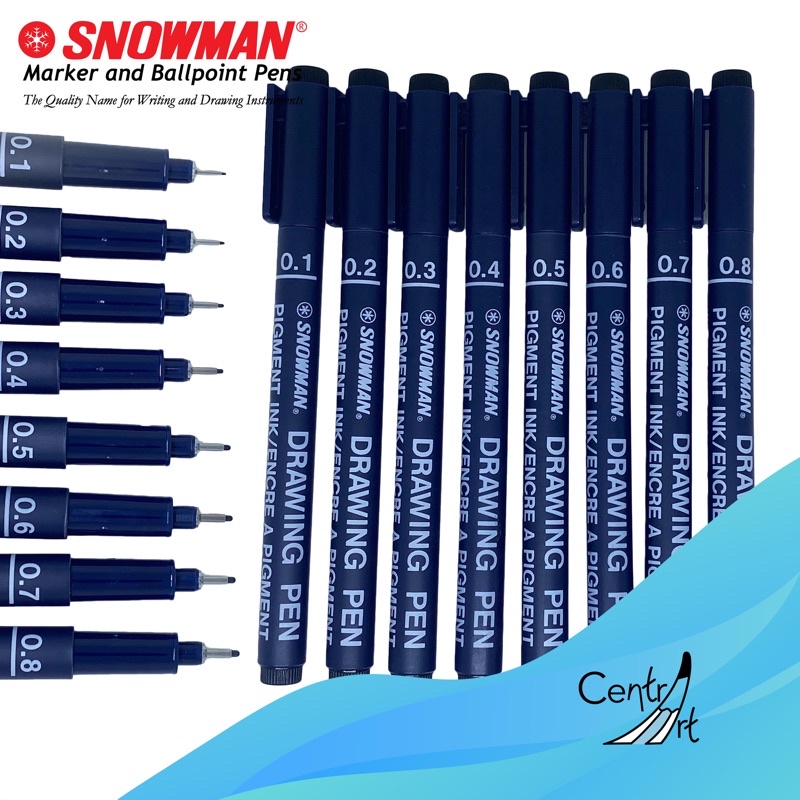 

Snowman drawing pen spidol gambar fineliner