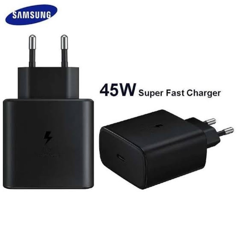 45W Adapter/ Kepala Charger Samsung Usb Type C Super Fast Charge 45Watt S20 S21 FE A33 A53 A72 A52 A52S A51 A71 M33 M51 M52