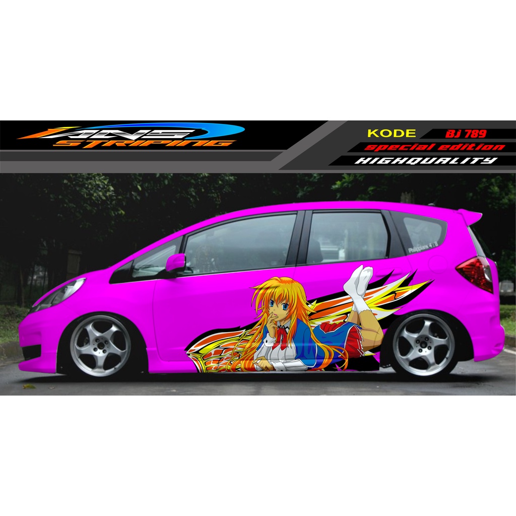 DECAL STICKER TERBARU MOBIL JAZZ BRIO AVANZA SIGRA YARIS / STIKER VARIASI MOBIL / MODIF STICKER MOBIL