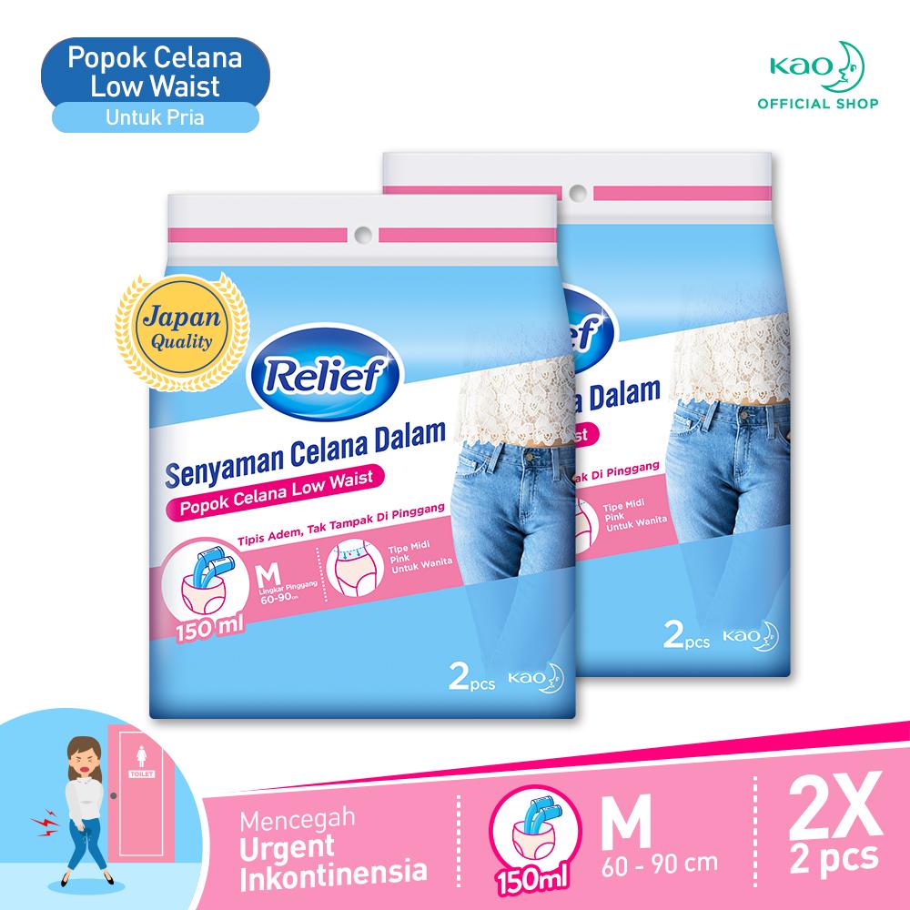 Relief Low Waist Popok Dewasa Celana Wanita M 2 pcs