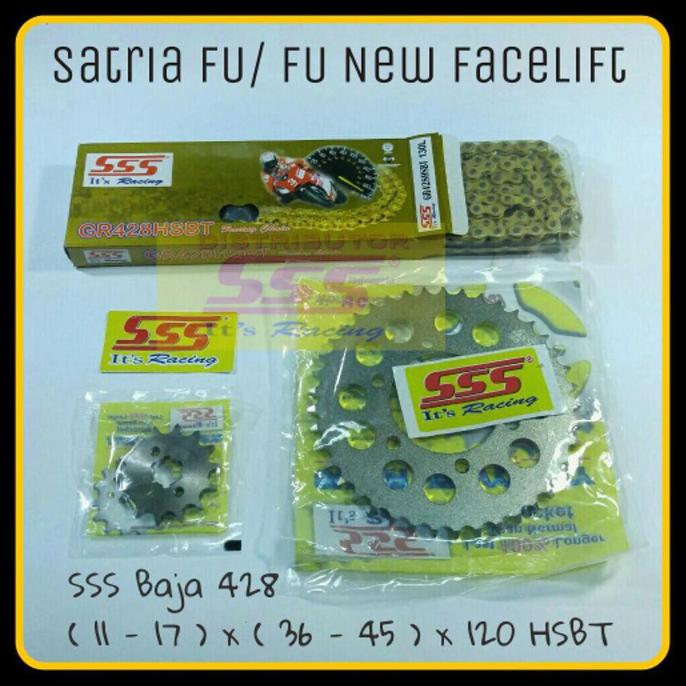 Terlaris Gearset / Girset / Gear Set / Gir Set Satria Fu / Fu New Facelift Sss Baja 428 Rantai Sss