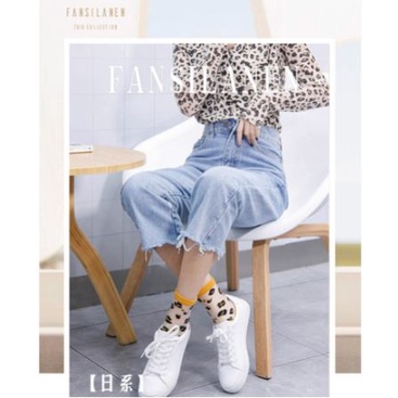 KKT 111-112 kaos kaki leopard belang harimau tiger cotton socks transparan korea japan jepang