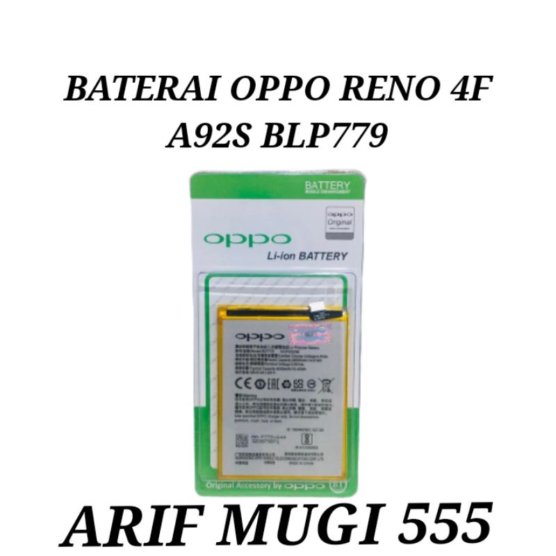 BATRAI BATRE BATERAI BATU BATTERY OPPO RENO 4F A92S BLP779 ORIGINAL