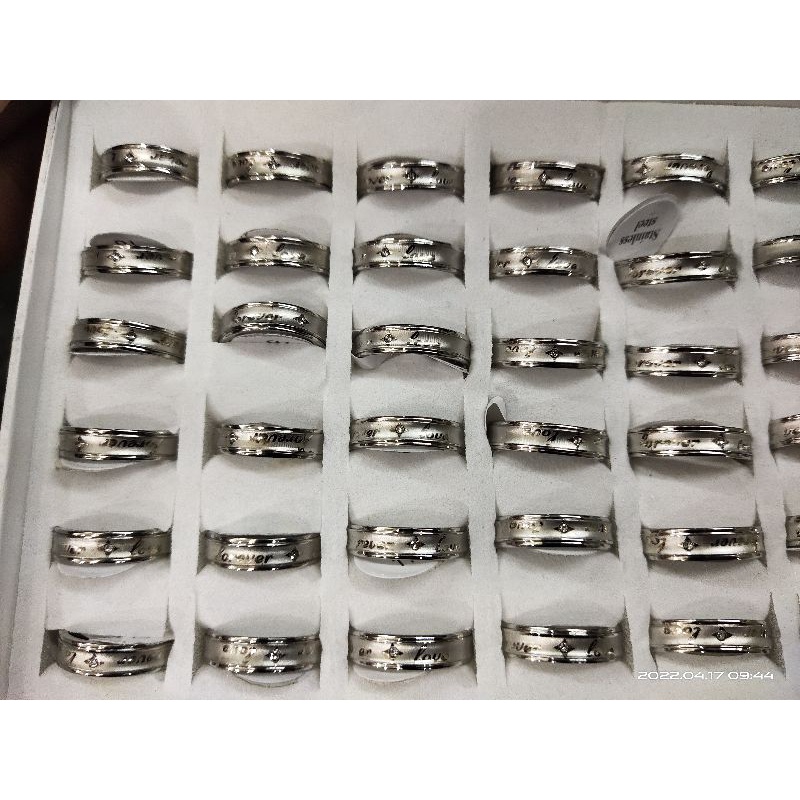 Grosir Cincin Stainless isi 36 pcs Love Mata tidak karat