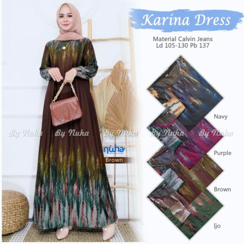 Karina Dress Nuha Gamis Calvin Jeans Jumbo