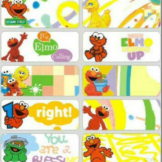 

Label nama anti air stiker waterproof Elmo