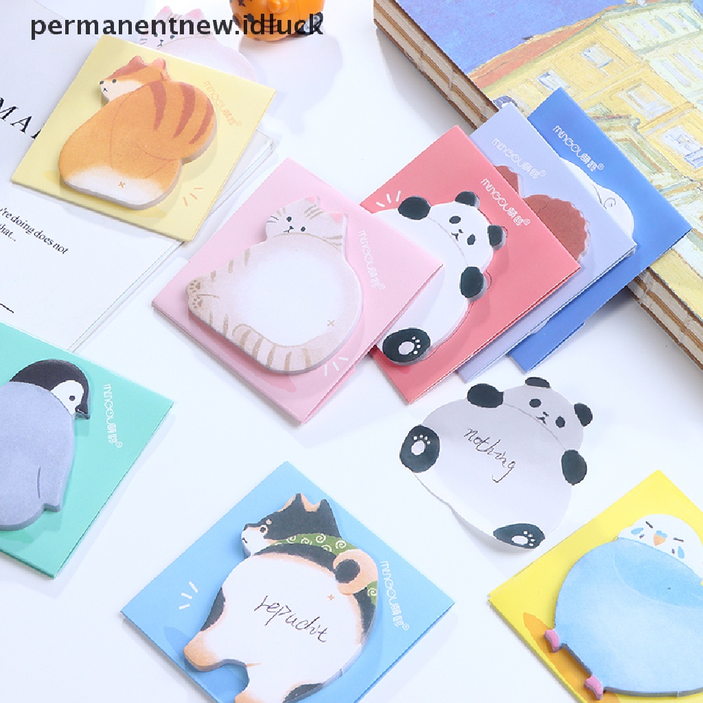 30 Lembar Sticky Notes Bentuk Pantat Hewan Penguin