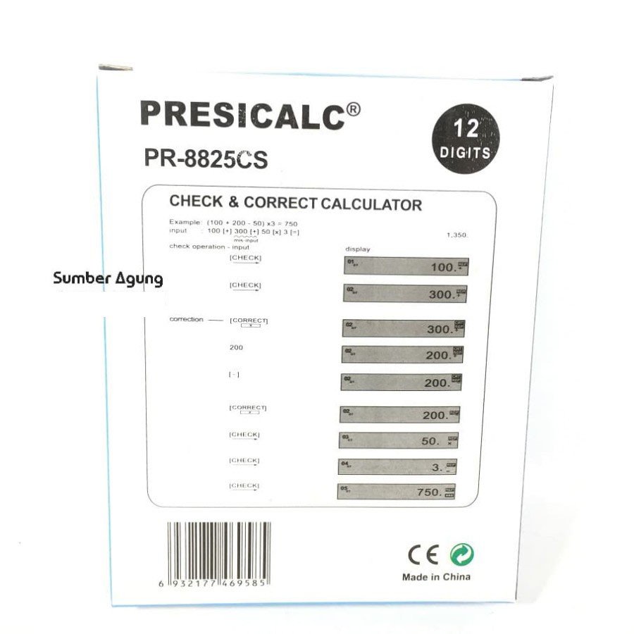 Kalkulator Besar Presicalc PR8825CS Lebar 12 digits Awet Berkualitas