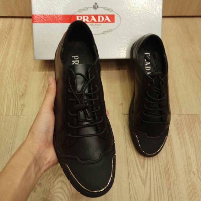 prada block sneakers black