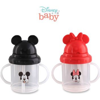 Disney Training Cup Flip Top Straw / 2 Handle Sipper Cup Mickey Minnie Bunny 210 ml DMM-3014