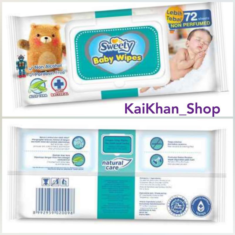 Sweety Baby Wipes Perfumed (72sheet)