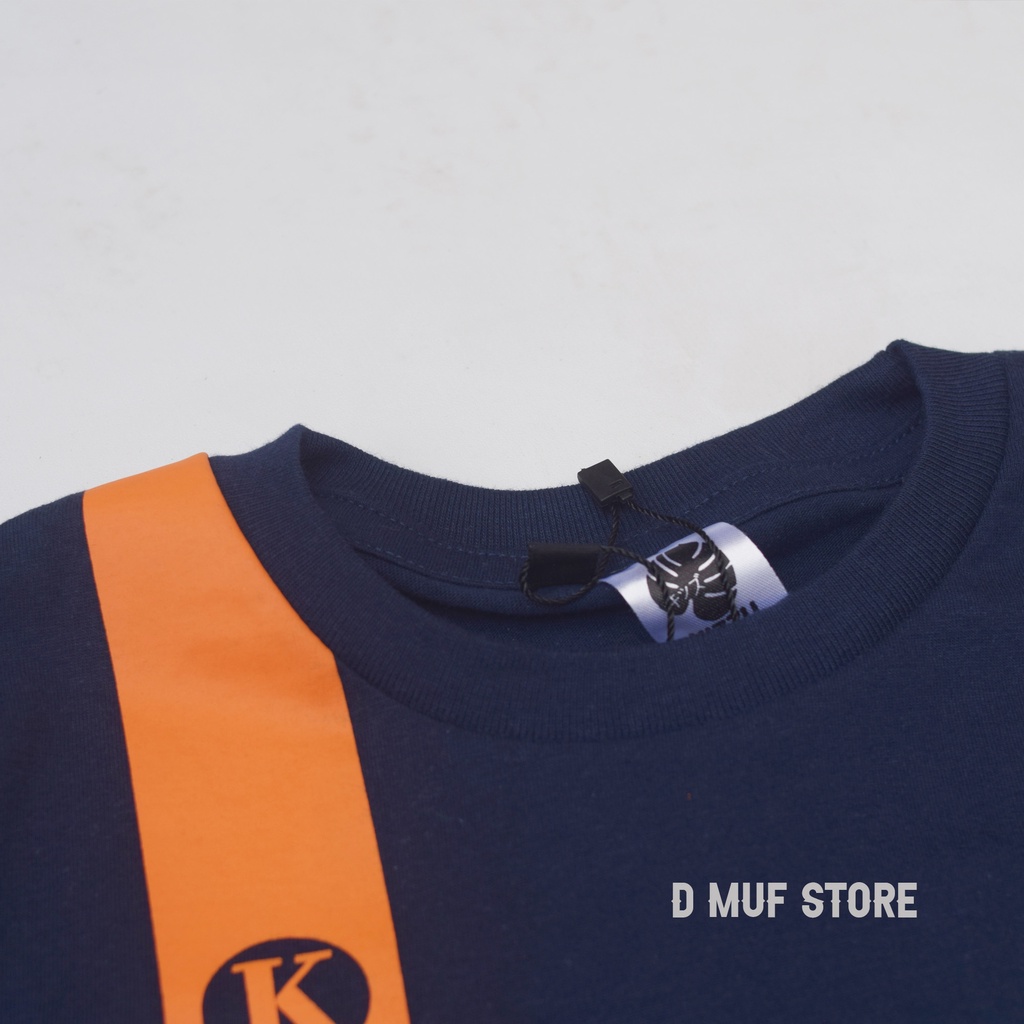 Kizzu Kaos Anak Premium Cotton 30s Usia 1-12 Tahun Font Navy- dmufstore