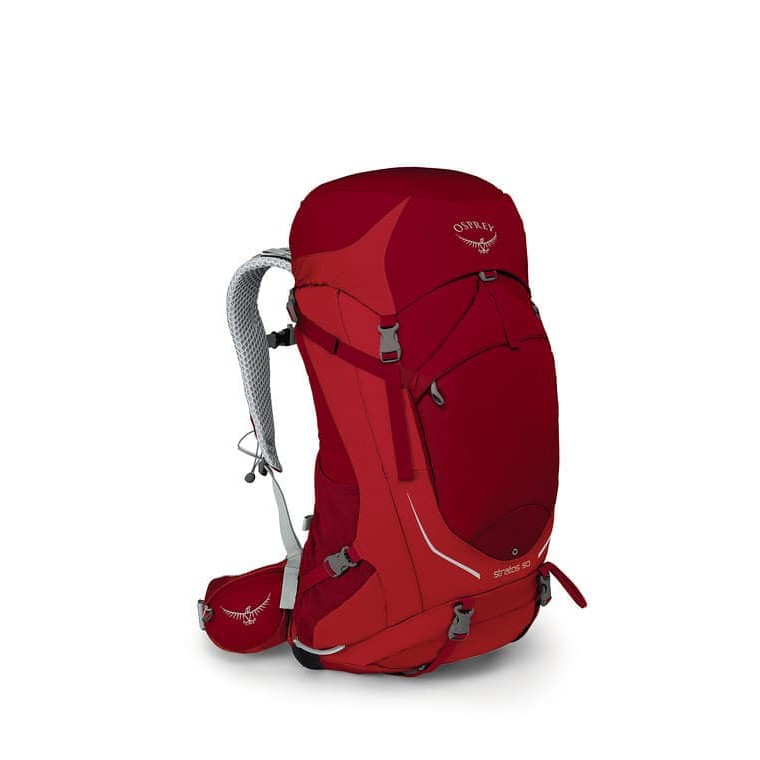 HOT SALE TAS GUNUNG OSPREY STRATOS 50 U002F TAS BACKPACK OSPREY ORIGINAL BERGARANSI - MERAH