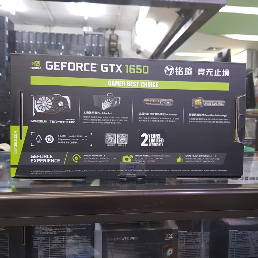 VGA MAXSUN GTX 1650 GDDR5 4GB 128BIT - GeForce