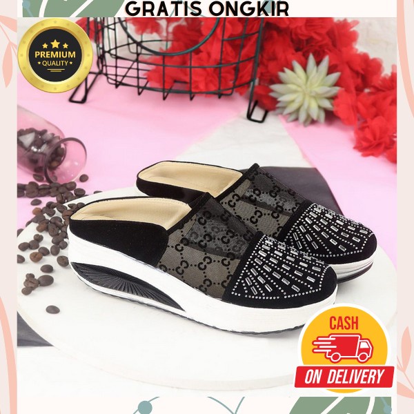 Wedges Wanita Import Sandal Wedges Andin Sendal Hak Andin 004 Best Seller Wejes Korean Style Wanita 