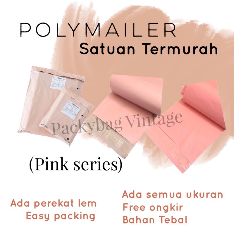 (SATUAN) POLYMAILER MURAH PINK SERIES - PLASTIK PACKING