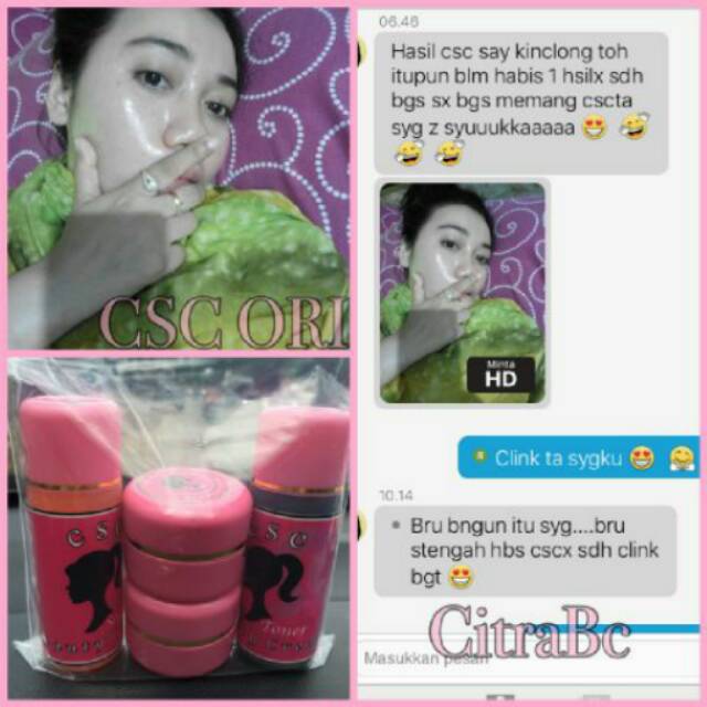 cream csc pengelupasan