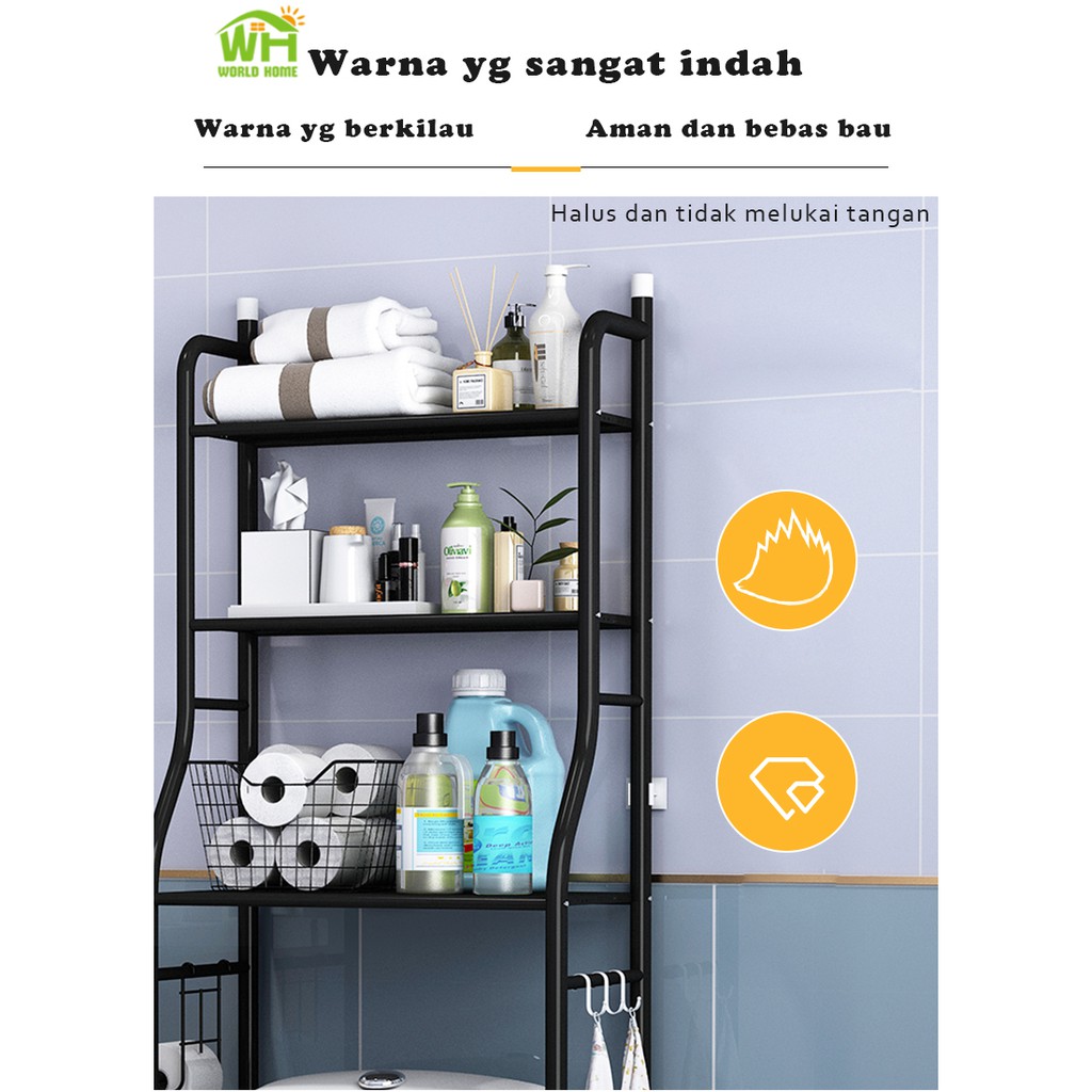 Rak Toilet  WC  Rak Kamar Mandi Serbaguna rak sabun WHFURNITURE