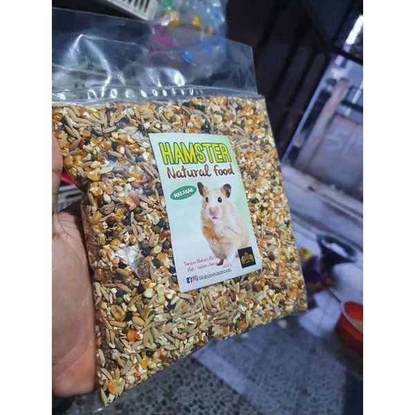 makanan hamster natural 1kg tanpa pelet