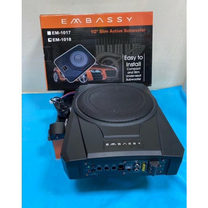 Harga Subwoofer kolong embassy em-1018 subwoofer aktif embassy em-1018