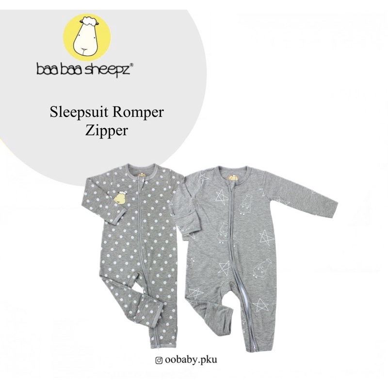 Baabaasheepz romper sleepsuit zipper