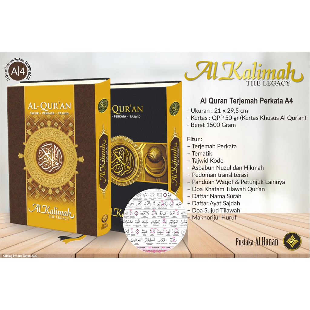 Al Quran Terjemah Perkata A4 Folio Pustaka Al Hanan ...