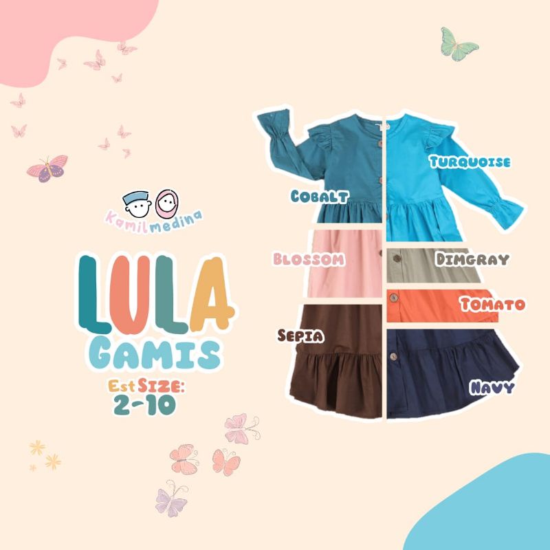 Lula Gamis from Kamil Medina size 2-10 tahun big size / gamis lula upright kidsdiaryplus