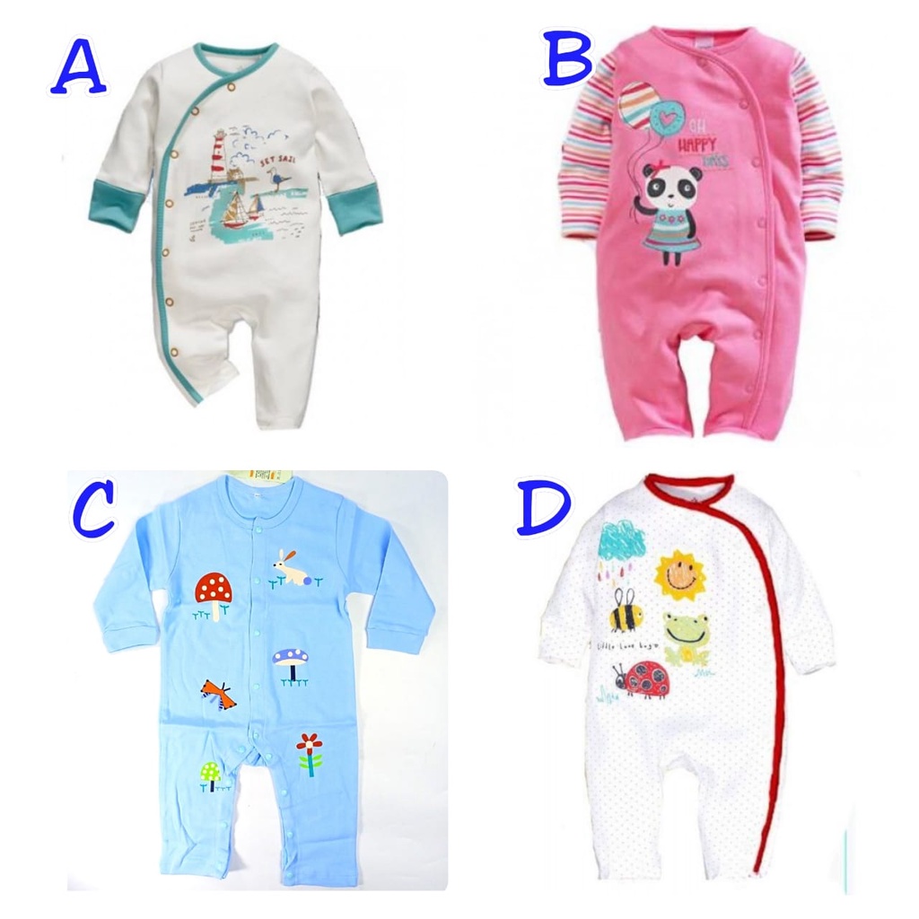 JUMPSUIT BAYI PANJANG SLEEPSUIT IMPORT USIA 1-2 TAHUN