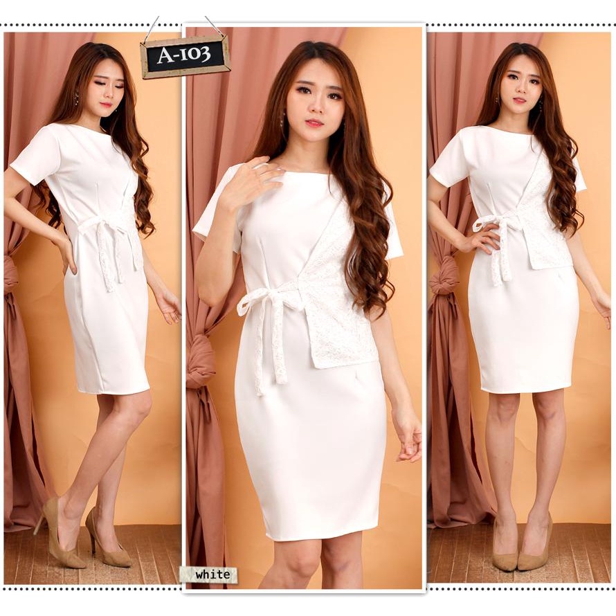 Kathryn collection # 103,  Dres rok span scuba Import premium kombinasi brukat gliter