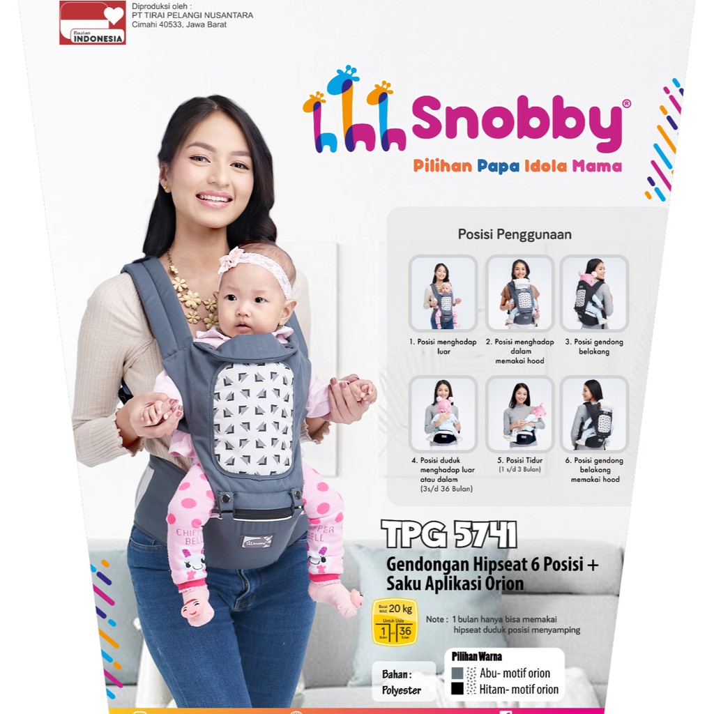 Snobby Gendongan Hipseat 6posisi Special edition series ORION  TPG5741