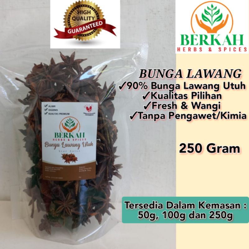 

Bunga Lawang Utuh 250gr Pekak Star Anise Kualitas Pilihan Premium Terbaik