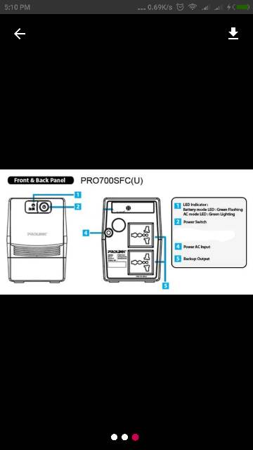 UPS Prolink Pro700 650Va