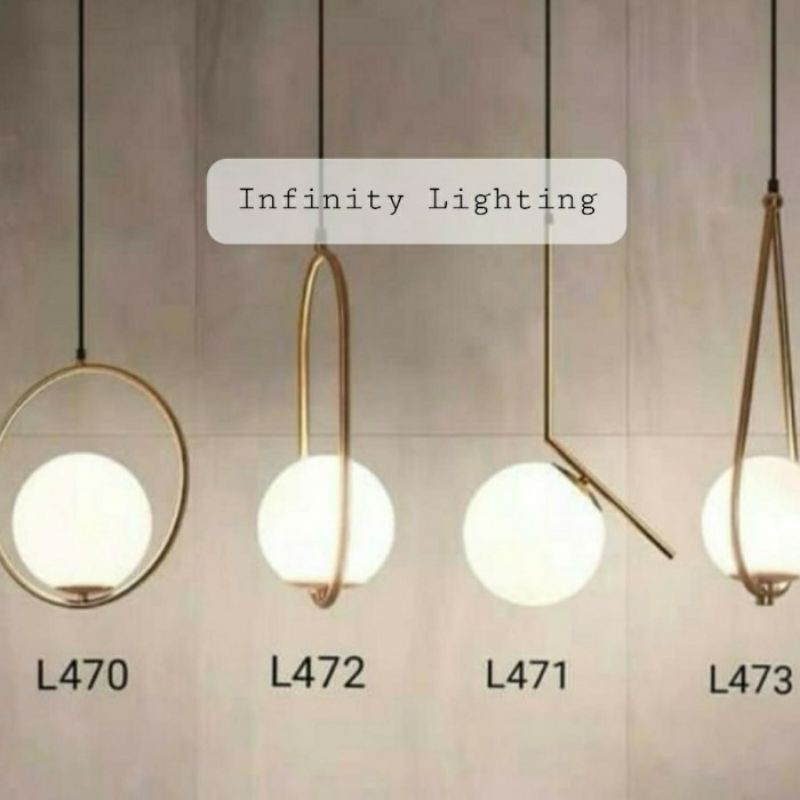 LAMPU GANTUNG HIAS MINIMALIS MODERN BOLA