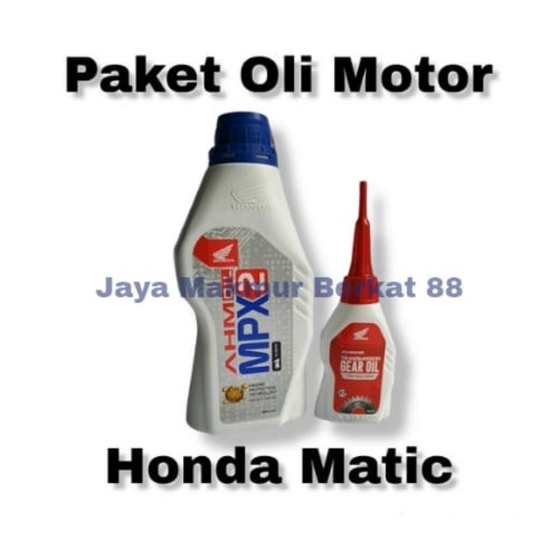 BIG SALE - PAKET OLI AHM MPX2 0.8 L + AHM GEAR 120 ML FOR HONDA MATIC