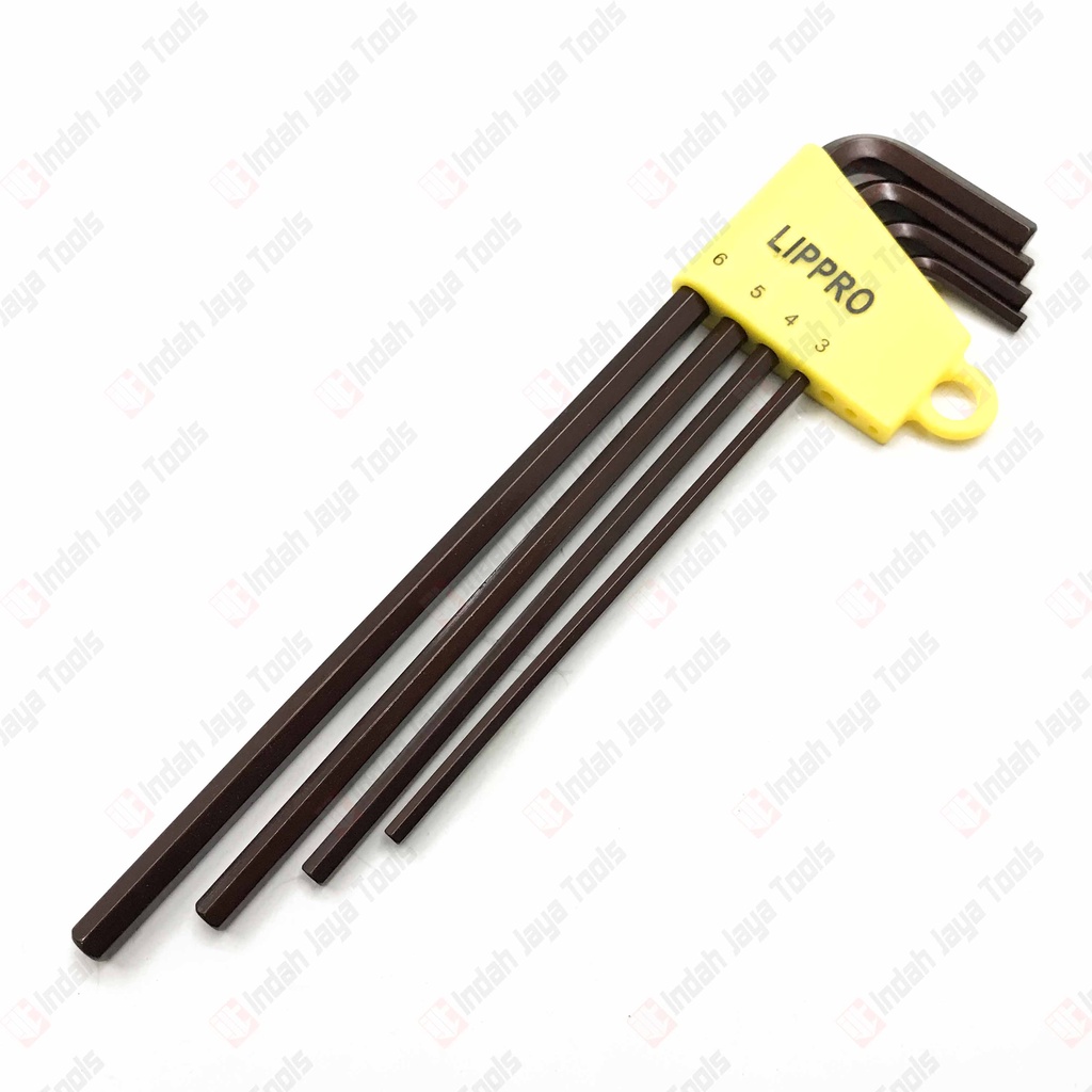 LIPPRO 161-S4 4 PCS Kunci L Set Panjang 3-6 mm Extra Long Hex Key