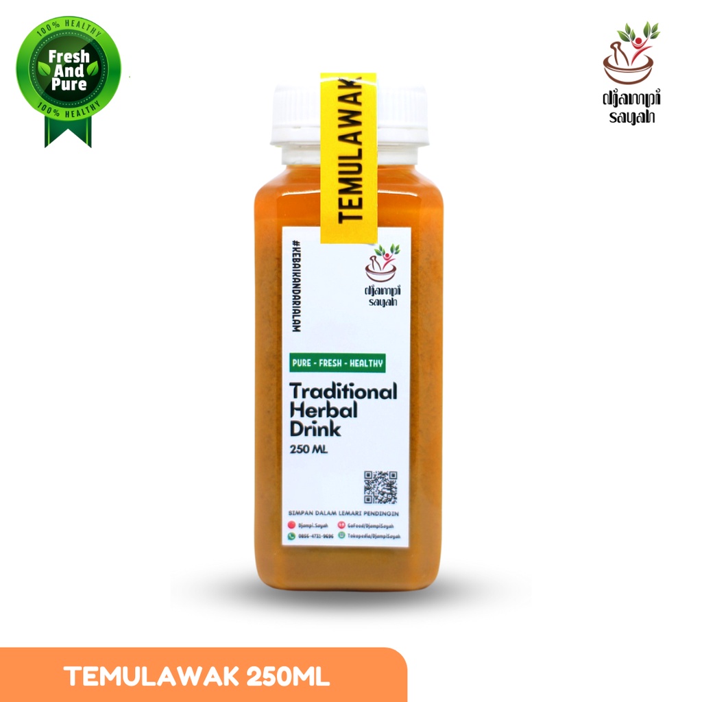 

TEMULAWAK TAWAR/TEMULAWAK MANIS / TRADITIONAL HERBAL DRINK / JAMU DJAMPI SAYAH /JAMU TRADISIONAL 250ML