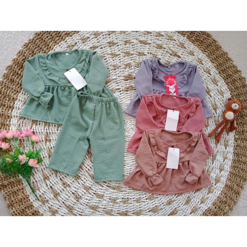 setelan anak perempuan / setelan baju panjang anak perempuan