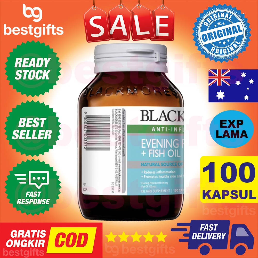 BLACKMORES EVENING PRIMROSE OIL EPO (EPO) + FISH OIL OMEGA 3 6 BPOM KALBE - 100 KAPSUL