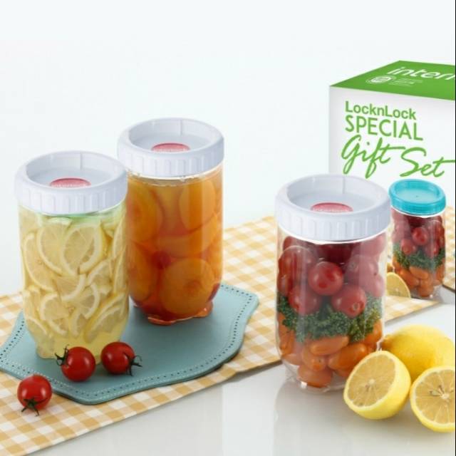 Lock n Lock Interlock toples snack kue lebaran Gift set Original set isi 3
