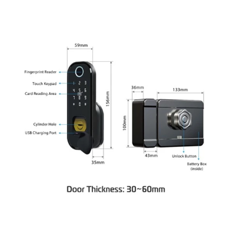 DEADBOLT DOOR LOCK SMART DOOR LOCK / SMART LOCK DOOR MEREK SEYVEN - EZ-TUYA