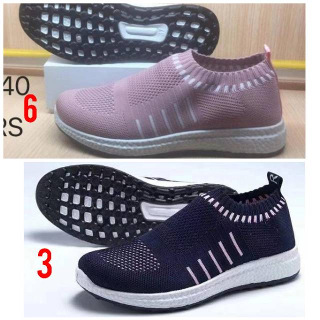 Sepatu slip on cewek sport import