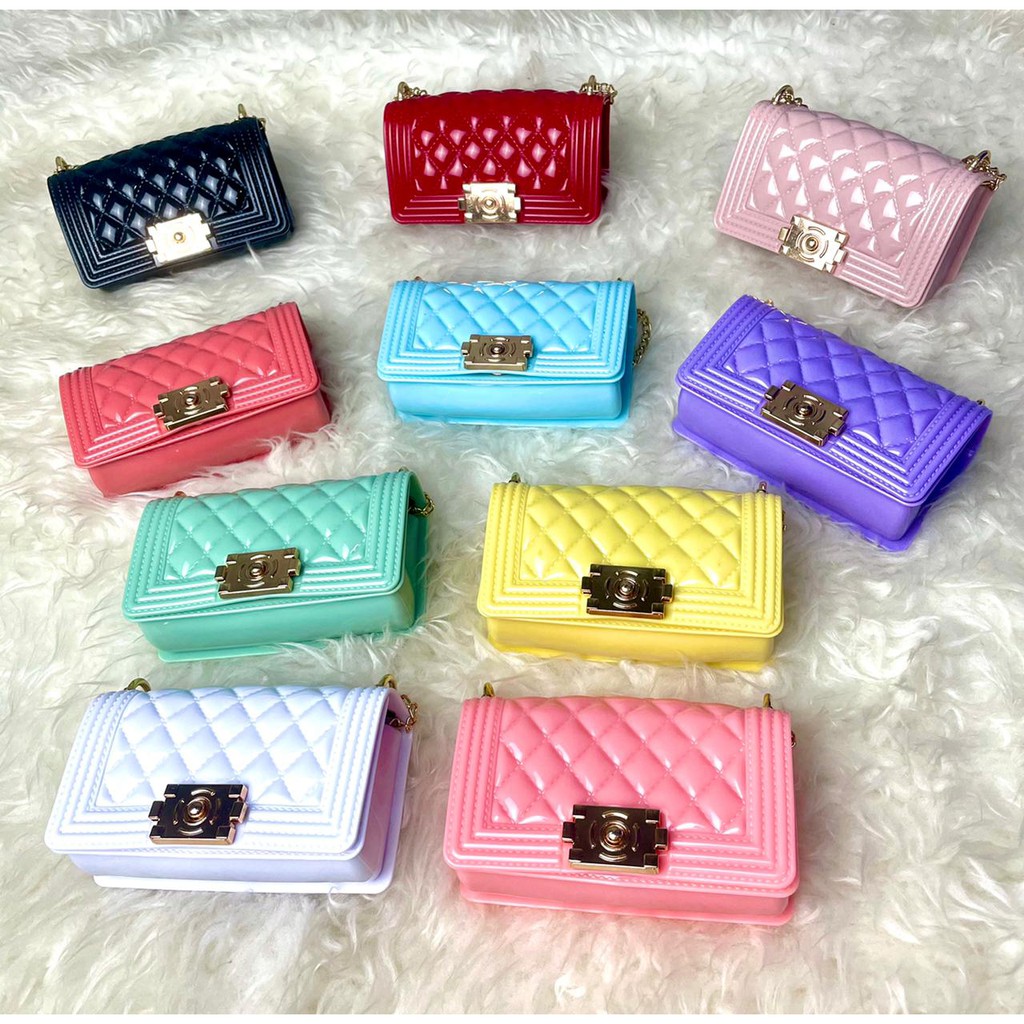 Tas Jelly Glossy Mini Toyboy  Pearl | Tas Jelly Glossy Toyboy Import | Tas Jelly Mini Rubber